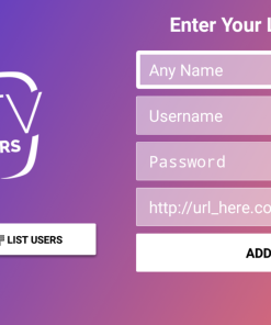 Écran de connexion de Smarters pro,