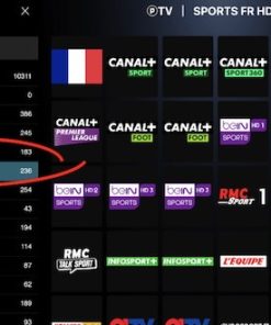 QHDTV IPTV SHOP IPTV Premium sans coupure - Parfait pour foot Application IPTV premium affichant des chaînes de sport françaises en HD.