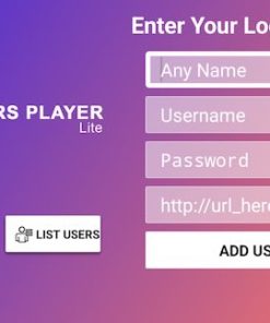 Écran de connexion de Smarters Player Lite.
