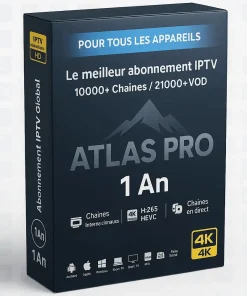 Abonnement IPTV Atlas Pro France - 12 mois - plus de 10000 Chaînes & 21000 VOD - Qualité 4K